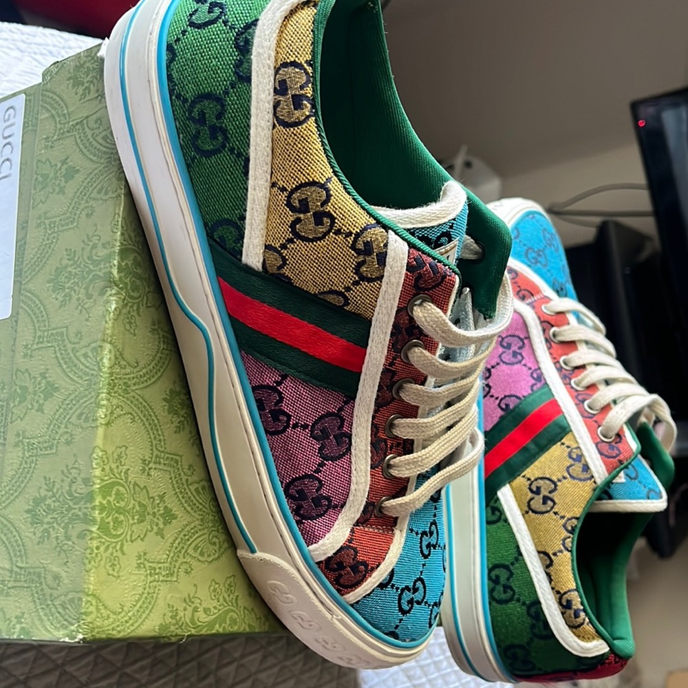Gucci Multicolor GG Canvas Sneakers